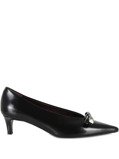 Roberto Festa 50mm Orla Bow-detail Heeled Pumps In Black