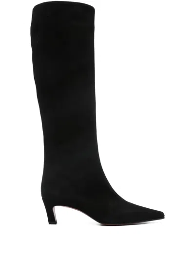 Roberto Festa 50mm Pointed-toe Knee-high Boots In Black