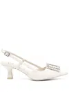 Roberto Festa 50mm Stefi Pumps In White