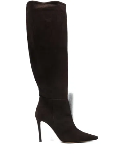 Roberto Festa 50mm Suede Boots In Brown