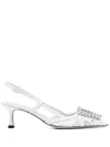 Roberto Festa Vittoria Pumps In White Leather And Fabric In White