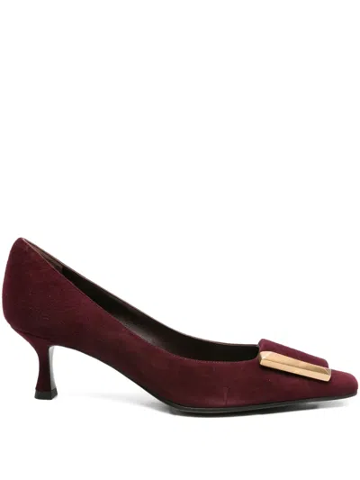 Roberto Festa 60mm Mila Suede Pumps In Red