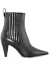 Roberto Festa Nova High Heels Ankle Boots In Black Leather In Black