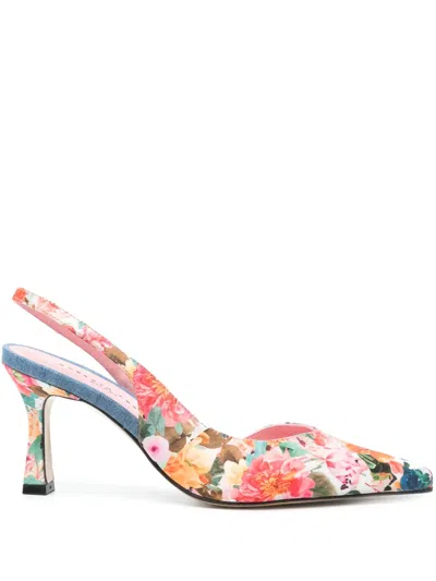 Roberto Festa 70mm Cestro Slingback Pumps In Pink
