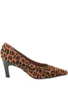 Roberto Festa 70mm Leopard-print Suede Pumps In Animal Print