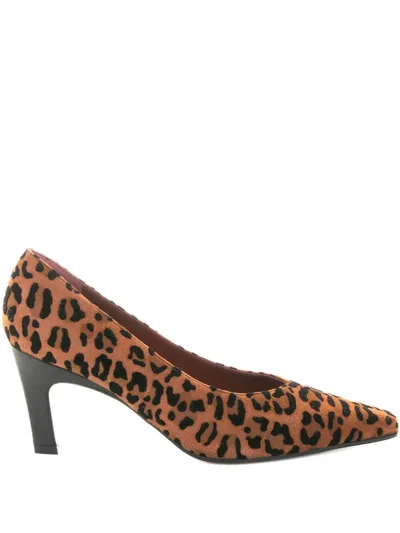 Roberto Festa 70mm Leopard-print Suede Pumps In Animal Print
