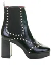 Roberto Festa 70mm Platform Studded Boots In Black