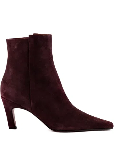 Roberto Festa 70mm Suede Boots In Purple