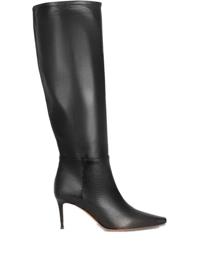 Roberto Festa 70mm Thea Leather Knee-high Boots In Black