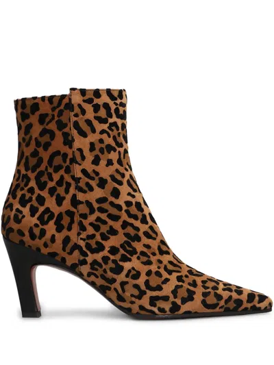 ROBERTO FESTA 70MM YANIRA LEOPARD-PRINT POINTED-TOE BOOTS