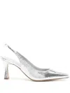 Roberto Festa 80mm Frans Slingback Pumps In Silver