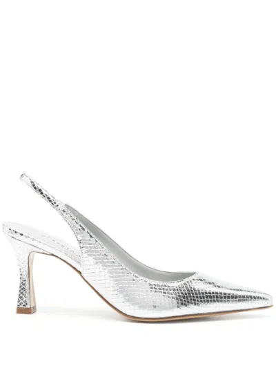 Roberto Festa 80mm Frans Slingback Pumps In Silver