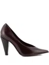 Roberto Festa 80mm Pointed-toe Cone-heel Pumps In Burgundy