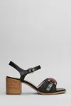 ROBERTO FESTA ALICE SANDALS IN BLACK LEATHER