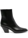 Roberto Festa Allyk 70mm Ankle Leather Boots In Black