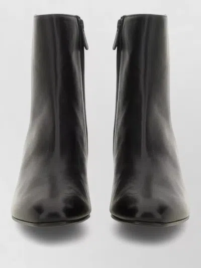 Roberto Festa Allyk Ankle Boots Block Heel Pointed Toe In Black