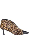 ROBERTO FESTA ANIMAL PRINT HAIRCALF ANKLE BOOTS