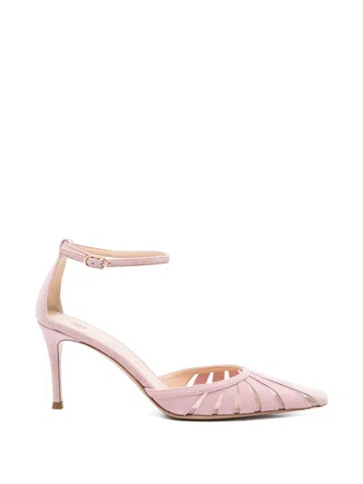 Roberto Festa Silk And Nylon Square Toe Heels In Multi