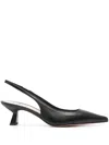 Roberto Festa Arabel Slingback Leather Pumps In Black