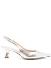 Roberto Festa Arabel Slingback Pumps In Silver