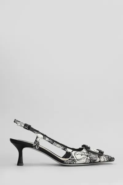 Roberto Festa Atena Pumps In Black Fabric In White