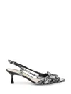 Roberto Festa Atena Pumps In Black Fabric In White