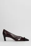 Roberto Festa Ava Pumps In Bordeaux Leather In Burgundy