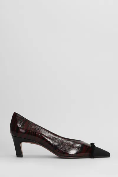 Roberto Festa Ava Pumps In Bordeaux Leather In Burgundy