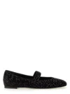 Roberto Festa Ballerina Flats With Rhinestone Detailing In Black