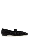 Roberto Festa Ballerina Flats With Rhinestone Detailing In Black