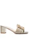 Roberto Festa Basa 50mm Crystal-buckle Mules In Neutrals