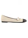 ROBERTO FESTA BEIGE LEATHER DIVY BALLERINA