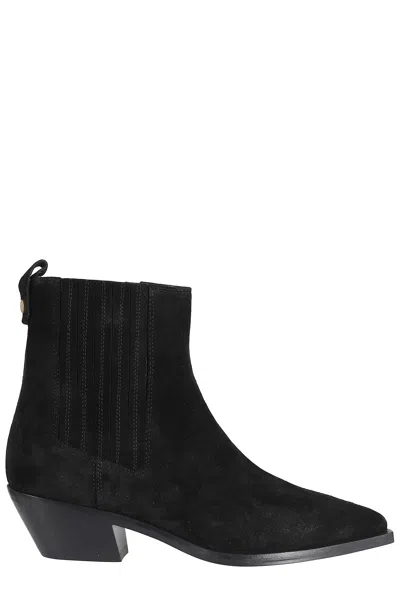 Roberto Festa Black Aurea Suede Leather Sole Leather Ankle Boots