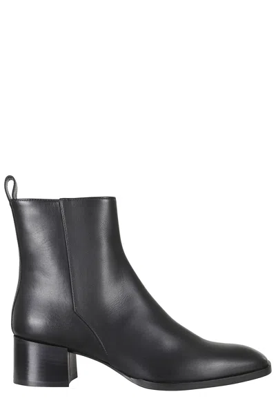 Roberto Festa Black Loren Side Zip High Heel Leather Ankle Boots In Multi