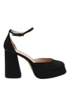 Roberto Festa Woman Pumps Black Size 8 Textile Fibers In Black