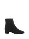 Roberto Festa Suede Zipped Ankle Boots In Black