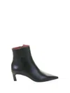 Roberto Festa Nappa Leather Pointed-toe Boots In Black