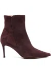 Roberto Festa 70mm Pointed-toe Boots In Burgundy
