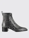 Roberto Festa Stylish Python Leather Ankle Boots In Gray