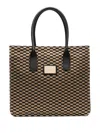 Roberto Festa Bruna Jacquard Tote Bag In Black