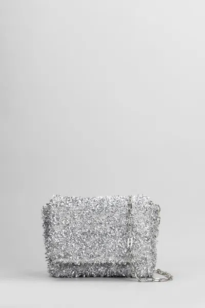 Roberto Festa Carol Shoulder Bag In Silver Fabric
