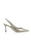 Roberto Festa Frans Pumps In Gold Glitter In Black