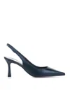 Roberto Festa Woman Pumps Midnight Blue Size 10 Soft Leather