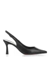 Roberto Festa Woman Pumps Midnight Blue Size 9 Textile Fibers In Black
