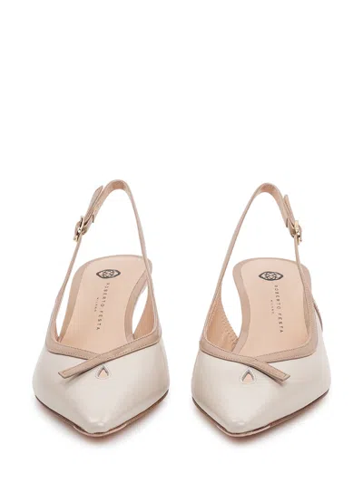 Roberto Festa Chic Slingback Heels With Medium Heel And Pointed Toe In Neutral