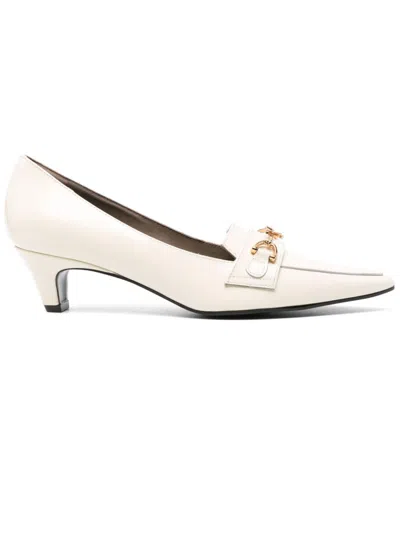 ROBERTO FESTA CREAM WHITE CALF LEATHER LEKKE PUMPS 