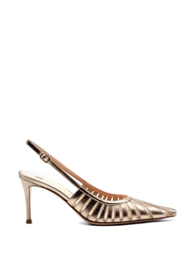 Roberto Festa Cut-out Slingback Pumps In Gold