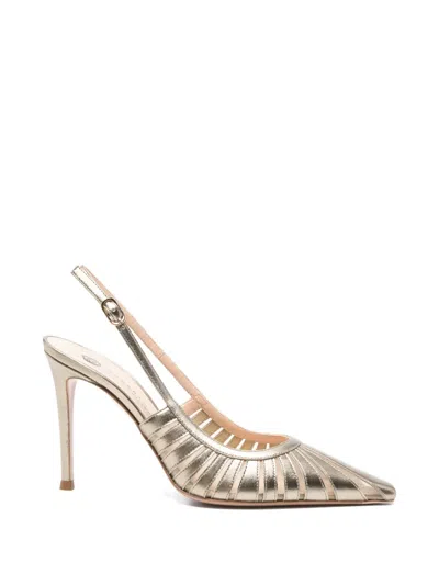 Roberto Festa Cut-out Slingback Sandals In Gold
