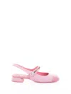 Roberto Festa Décolleté Pink Boucle Slingback With Strap In Pink
