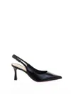 Roberto Festa Décolleté Slingback In Nappa With A Pointed Toe In Black